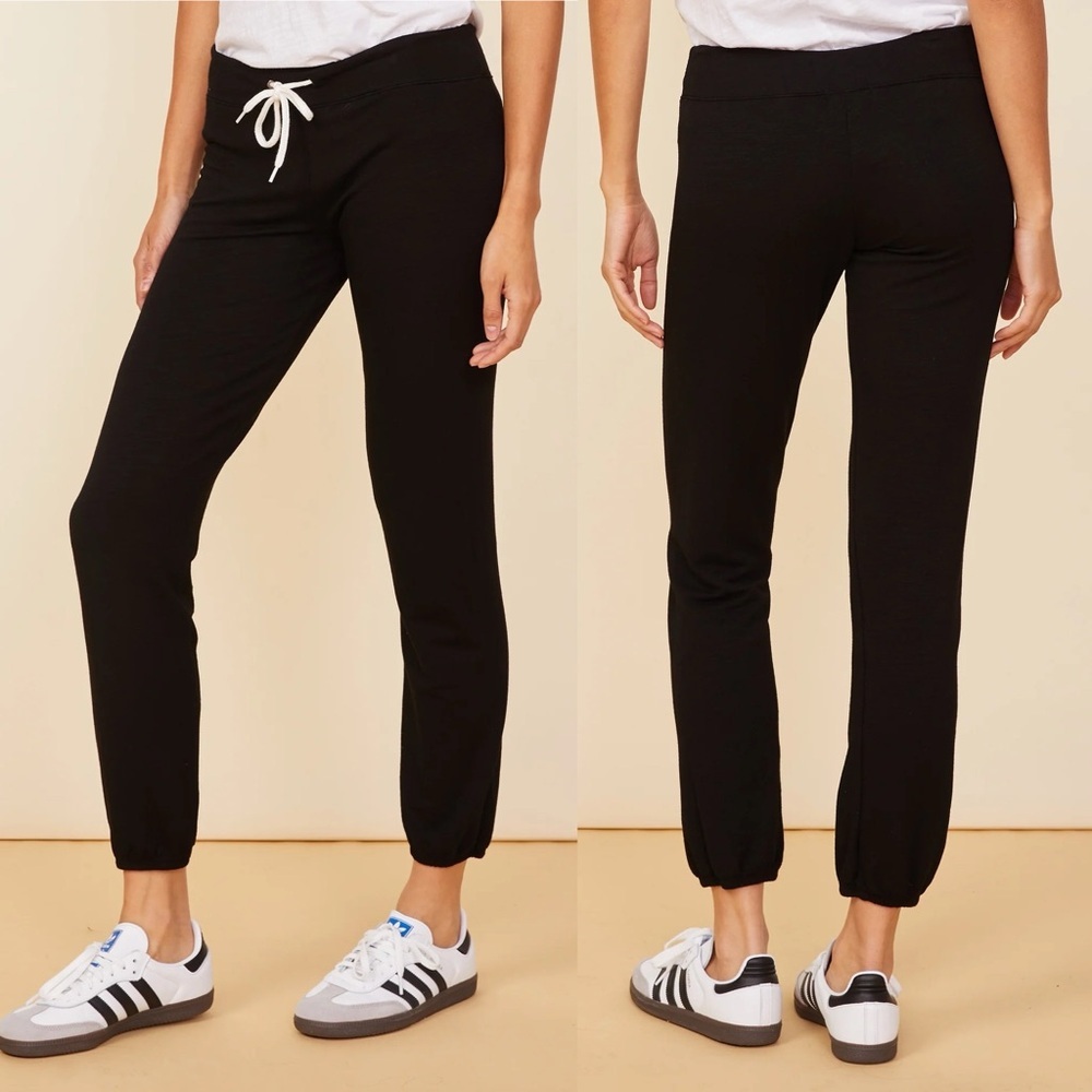 Monrow Supersoft Vintage Sweats Womens Size 1X Jogger Drawstring Pants Black